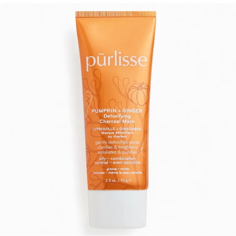 This PURLISSE BEAUTY Pumpkin + Ginger Detoxifying Charcoal Mask